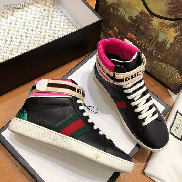 

2019 classic handsome wild small leather shoes women's casual high-shoes women's trend breathable factory direct sales size 35-40c, Black