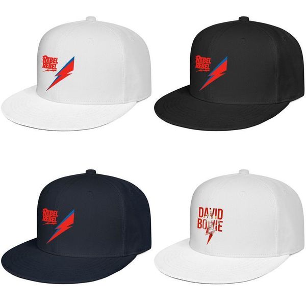 

david-classic-bowie-2018-logo young americans mens and women hip hop rebound hat fitted team baseballcap david-bowie-letter-logo david 4, Blue;gray