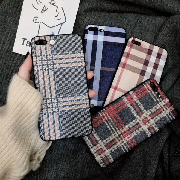 

1 шт в британском стиле в клетчатом стиле для iphone 6 / 6s, 6plus / 6s plus, 7 / 8,7plus / 8plus, x / xs, xr