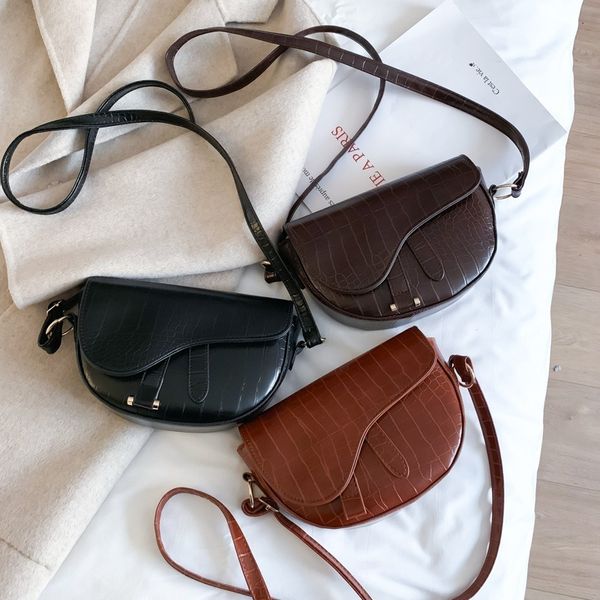 

women's bag 2020 women's shoulder bag new fashion retro saddle celebrity style small purses and handbags