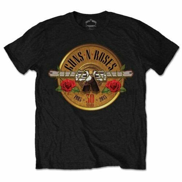 

guns n roses 30th logo t-shirt-new and official, White;black