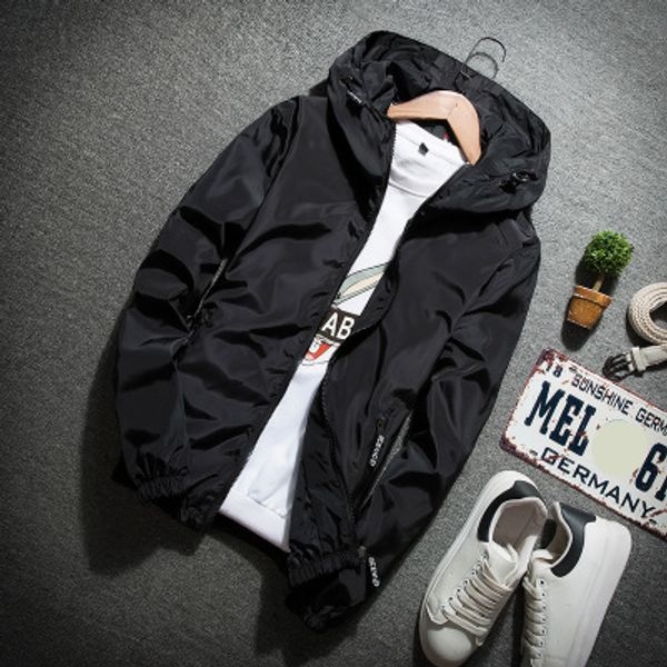 

mens designer jacket solid color hooded jacket with zipper new arrival fashion autumn jacket coat men long sleeve plus size jackets, Black;brown