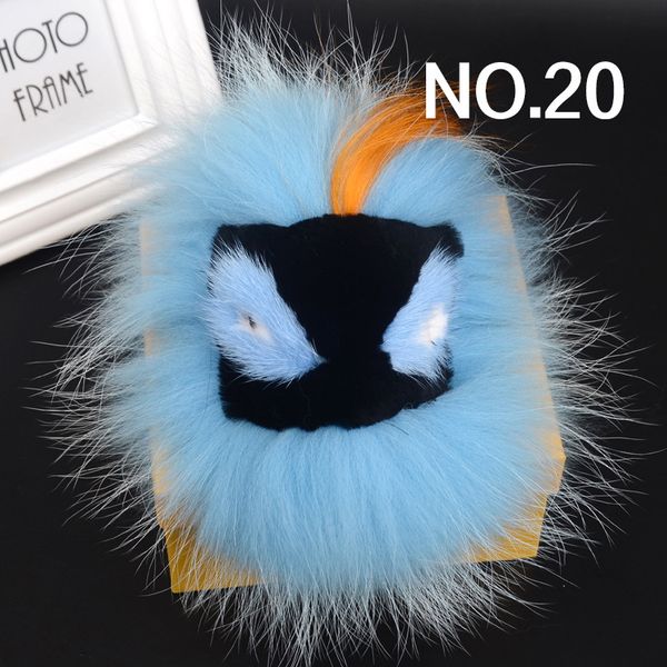 

fashion luxury designer cute lovely hand made fur little moster handbag charm car keychain 40 models, Silver