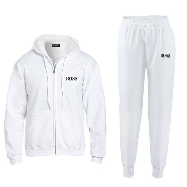 

g2 hugo boss mens hoodies spring autumn new fleece hooded mountain letters printed sweatshirts, Gray