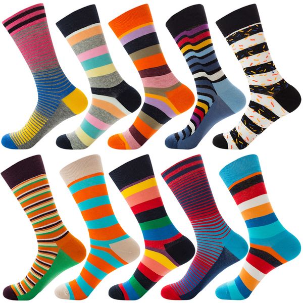 

нашивки красочные хлопок happy socks для женщин на открытом воздухе спортивные мужские носки платье 10 стилей дышащий новый прохладный mid ч, Black