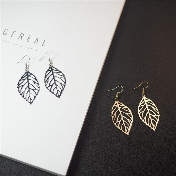 

5 pairs craft hollow leaves pendant jewelry gold charm filigree jewelry plated vintage new, Golden;silver