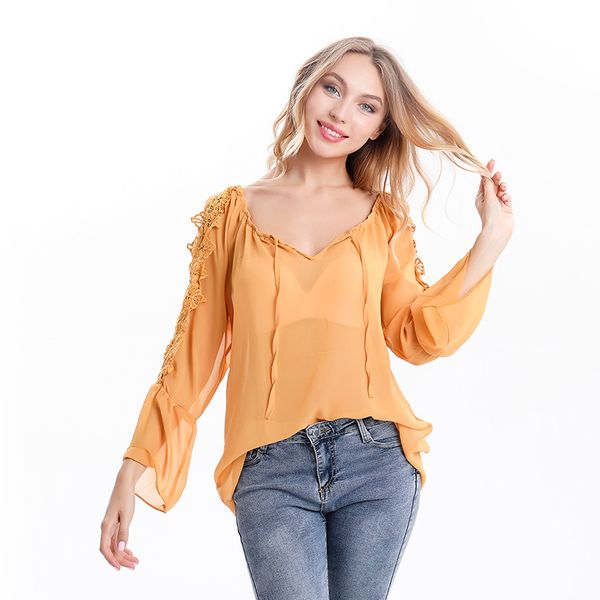 

women summer slash neck blouses loose hollow out loose tunic shirts plus size blouses womens and, White