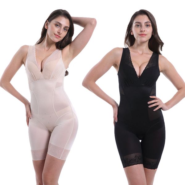 

full body shaper shapewear wrapped chest underwear women fitness body shaping clothes lace pant leg buttock lifting crotch open corset