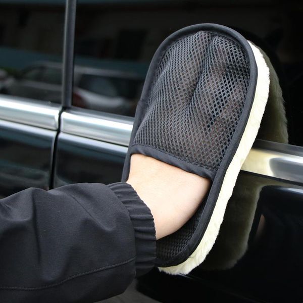 

tioodre car washing gloves cleaning brush wool soft wash mimotorcycle washer care reusable high density car clean glove new