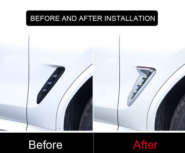 

for x3 g01 2018 abs plastic side wing badges emblem vent outlet cover trim 2pcs car styling