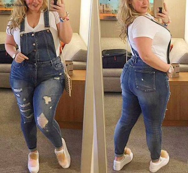 

plus large size overalls denim jumpsuit blue solid fashion strap lady bodysuit backless women size female body rompers, Black;white