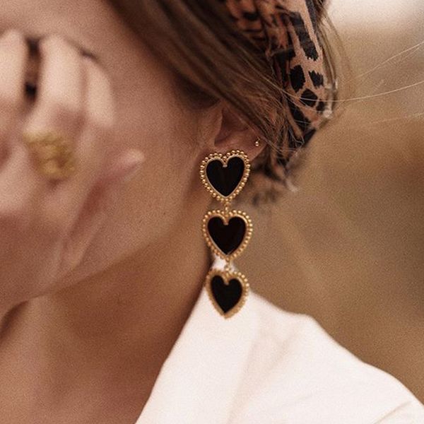 

20 pairs/lot women earringlove earrings peach heart long earrings for women birthday and chrismas 2020 new design, Silver