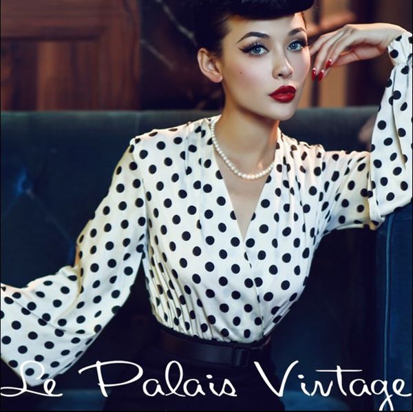 

30- summer le palais vintage 50s pinup polka dot jumpsuit plus size bodysuit combinaison femme playsuits, Black;white
