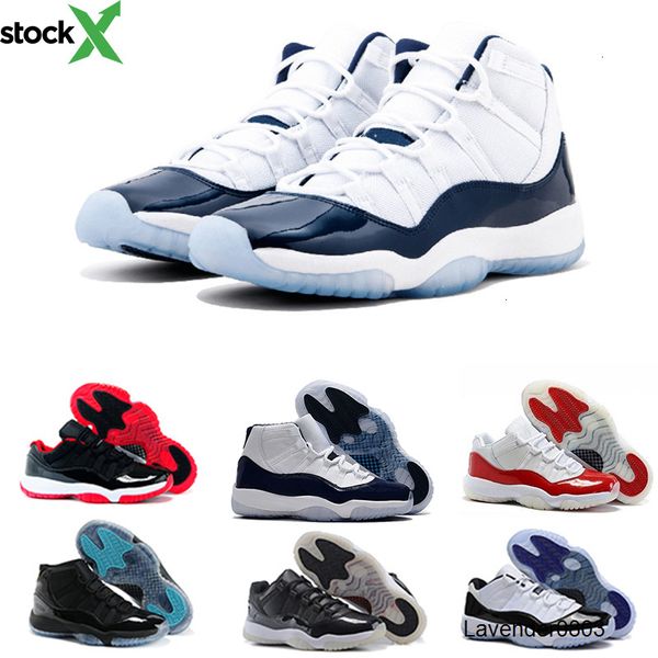 

11s sneaker prom night gym red chicago midnight navy unc space jam 45 23 men basketball shoes sports, Black