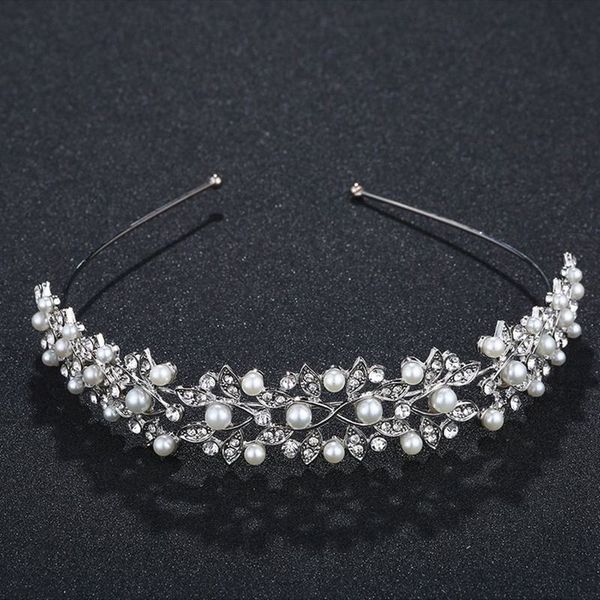 

lixf crown headband vintage crystal bridal tiaras wedding accessories party leaves jewelry rim for hair