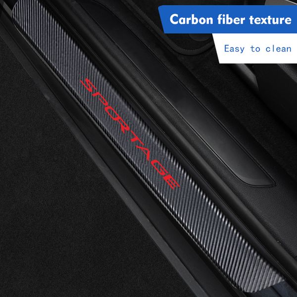 

car door sill protector sticker for kia sportage 2019 new aurts carbon fiber pedals guards door anti kick guard threshold