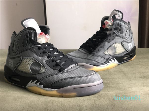 

2020 release white x shoe 5 black air muslin-fire red mens designer basketball shoes men 5s sneakers come with box us7-13 c t8480-001 l01