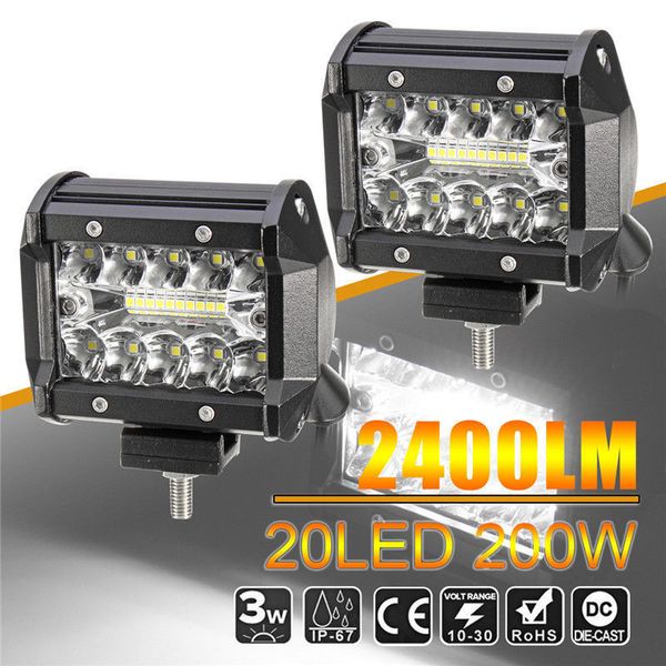 

4" led work light внедорожного вождения туман лампы для грузовиков лодка suv