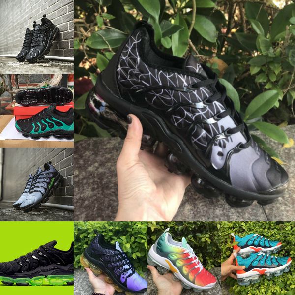 

2020 new tn plus rainbow running shoes mens bumblebee be true grape triple black grey blue designer shoes sherbet team air tn requin sneaker