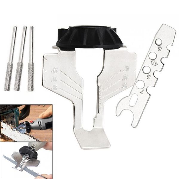 

5pcs/set chainsaw accessory grinder accessory electric grinding chain with sawtooth polishing rod and ruler for electric grinder