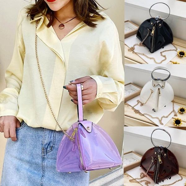

ocardian fashion women's trend solid color pu leather large capacity zipper shoulder bag messenger bags tote dumplings handbags