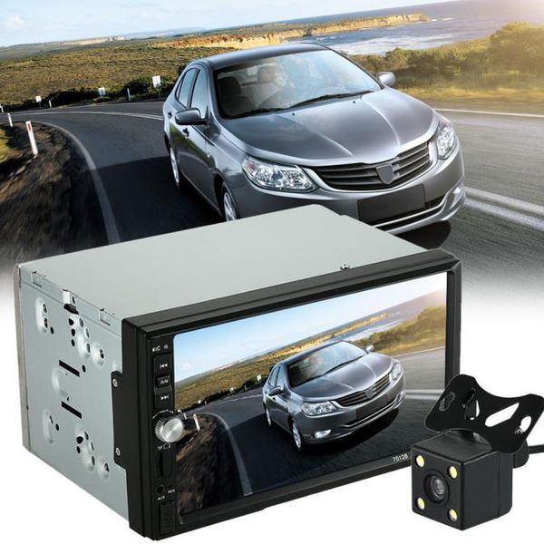 

double 2 din car stereo mp5 mp3 player radio bluetooth usb aux + parking camera fm transmitter modulator car boat accessory #zer