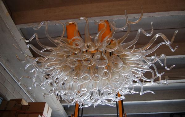 

ac110v-240v energy saving mouth blown glass chandeliers light diy clear glass livingroom decoration murano glass led chandelier