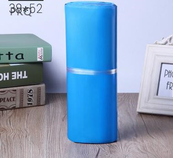 

28x42cm/38x52cm blue plastic courier bag self seal adhesive plastic envelope waterproof shipping bag express mailer 100pcs