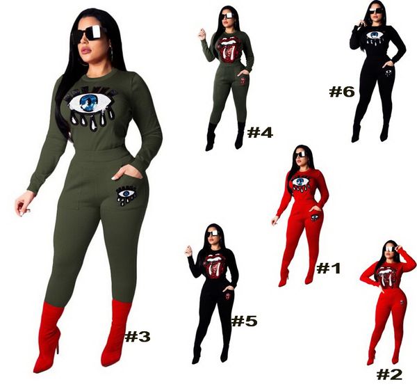 

women sequin tracksuit track suit set sweatshirt + pant suits outfits costumes plus size two different sequin patterns, White