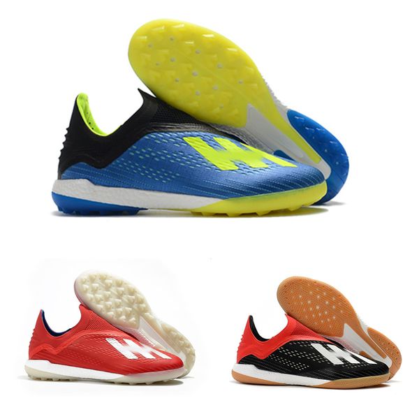 

2019 mens indoor soccer shoes x tango 18.3 ic in tf chaussures de football boots x 18 soccer cleats size 39-45 light, Black