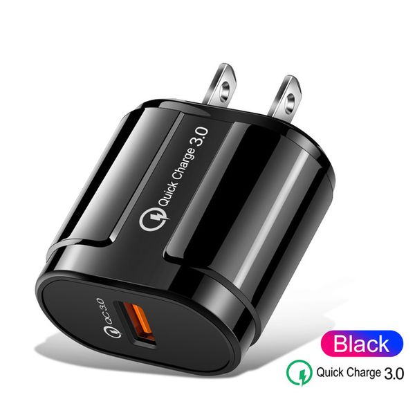 Carga rápida 3.0 cobrança USB para Samsung S10 S9 S7 S6 Edge A3 Huawei UE US UK Plug Adapter Rápido QC 3.0 Carregador de Telefone Celular