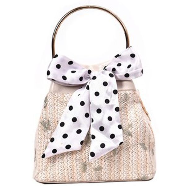 

ljl-new straw small bag tide chain messenger bag wild gas bucket