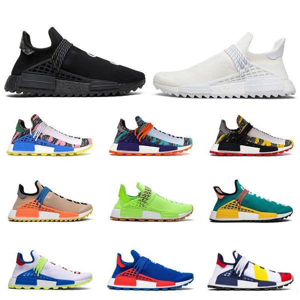 

new human race hu pharrell williams men women running shoes nerd black blank canvas homece fashion mens trainers breathable sports sneakers