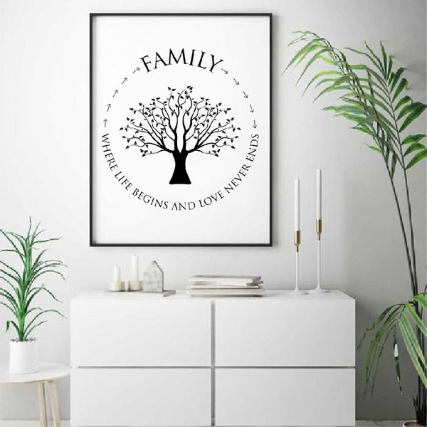 

home decor nordic style prints tree painting pictures wall art modular canvas black white minimalist poster modern for bedroom