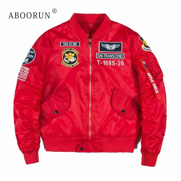 

dropshipping suppliers usa aboorun 2018 new us bomber jacket mens embroidery jacket fashion baseball coat for couples yc1046, Black;brown