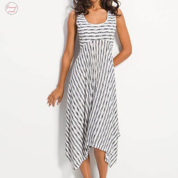 

dress women vintage striped boho elegant summer calf dress casual party night dress 2019 plus size vestidos robe 19apr24, Black;gray