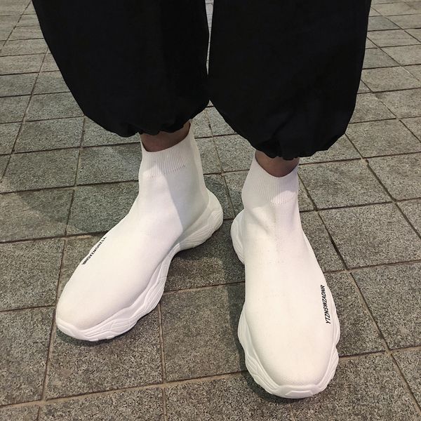 

summer men's sock boots casual running sport sneaker 39 s shoes krasovki wholesale bulk supplies accessories, Black
