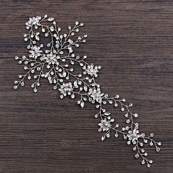 

women fashion rhinestone crystal leaves headband bride hairband headdress wedding bridal headpiece hair accessories jewelry bh, Golden;white