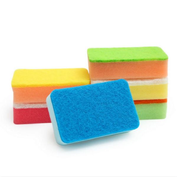 

wholesale colorful magic wipe dish sponge kitchen clean scouring cloth dish washing sponge kitchen cleaning tools