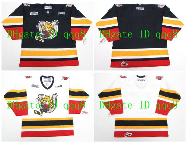 

personalized ohl barrie colts jerseys white blue custom any name number 100% stitching custom hockey jerseys, Black;red