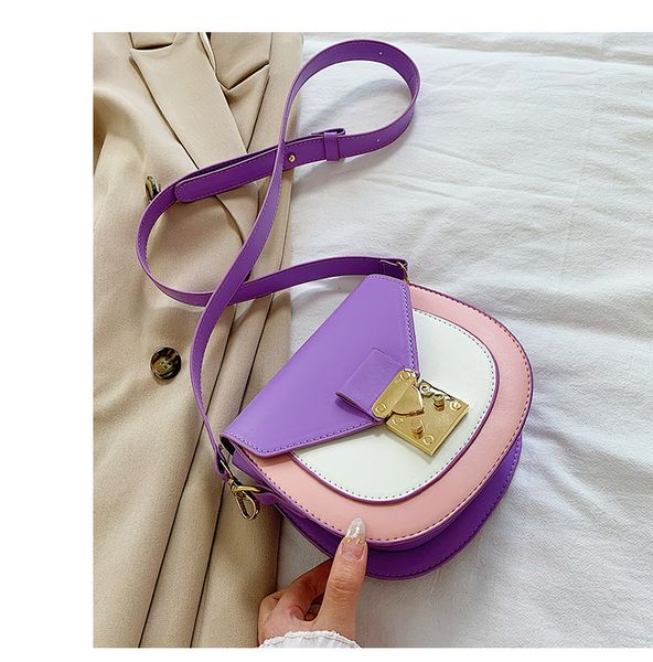 

хит цвет полукруг сума 2020 crossbody сумка для женщин кожи pu плеча сумки женских сумок bolsas