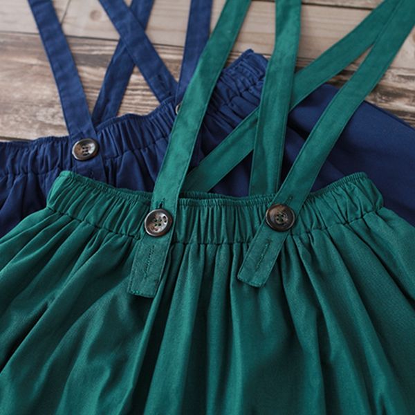

clobee lolita girls skirts women summer high waist pleated skirt fashion green blue girl half length skirt cotton linen clothing, Black