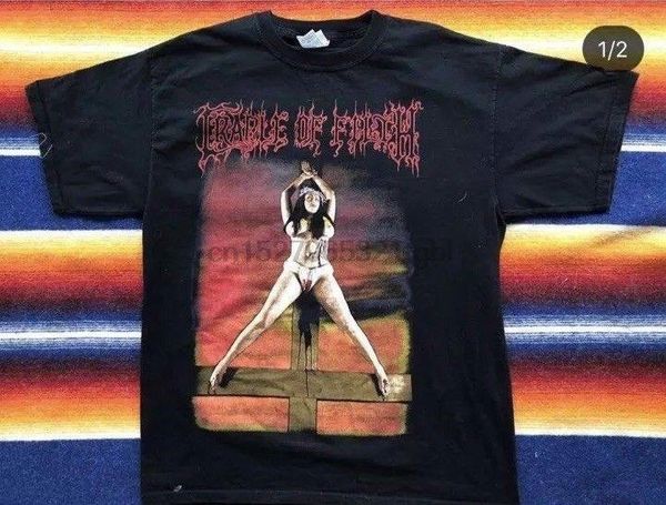 

rare-vintage cradle of filth desire me like satan t shirt original good quality, White;black