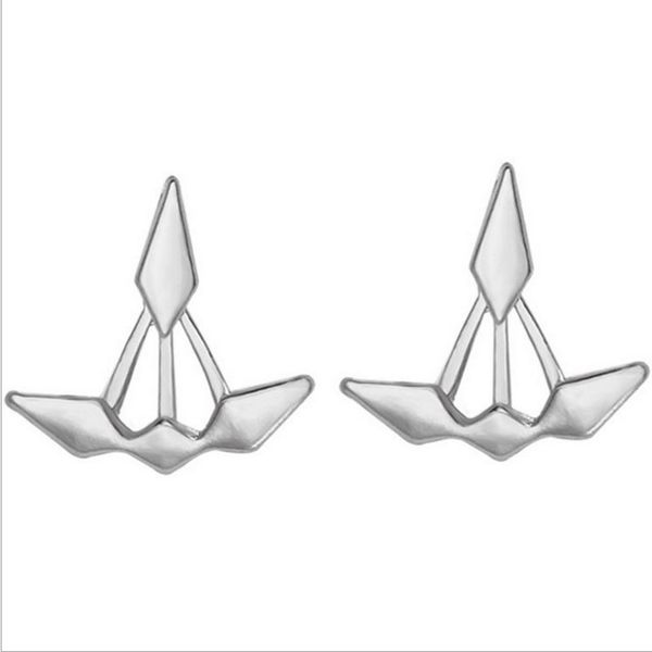 

европа и соединенные штаты простые ромбические гладкие висячие серьги wild pop серьги маленькие ювелирные изделия оптом специальные женские, Golden;silver