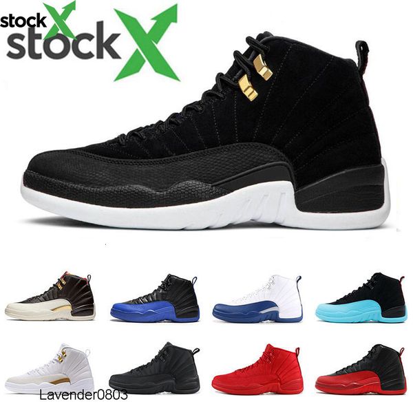

12s basketball shoes for mens game royal red triple black french blue reverse taxi the master cny men 12 sports sneakers size 7-13