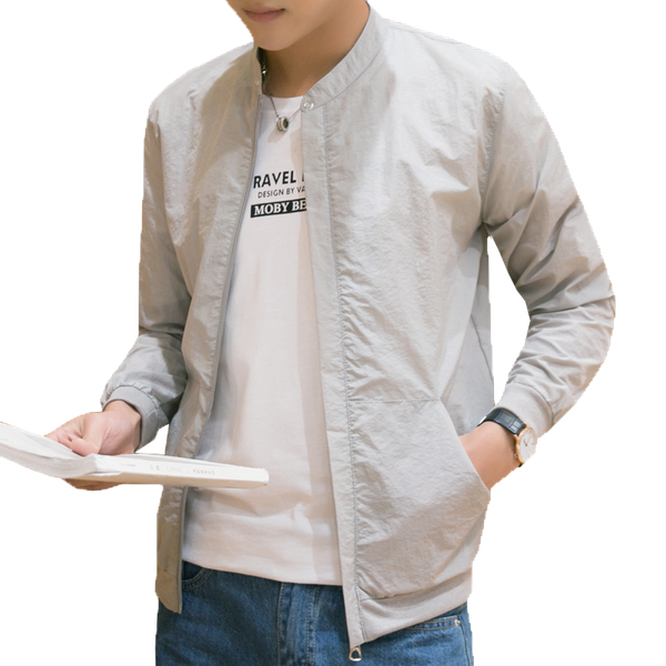 

men jackets coat spring solid color stand collar zipper slim jacket coat for men clothing, Black;brown