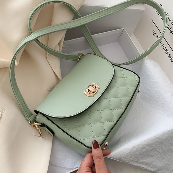 

new summer small shoulder bag fashion plaid crossbody bags for women pu leather female handbags and purse