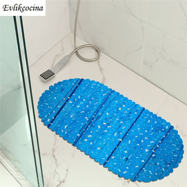 

35x70cm wood grain pvc anti slip douche bathroom mat shower pad tapete banheiro antiderrapante tappetino doccia
