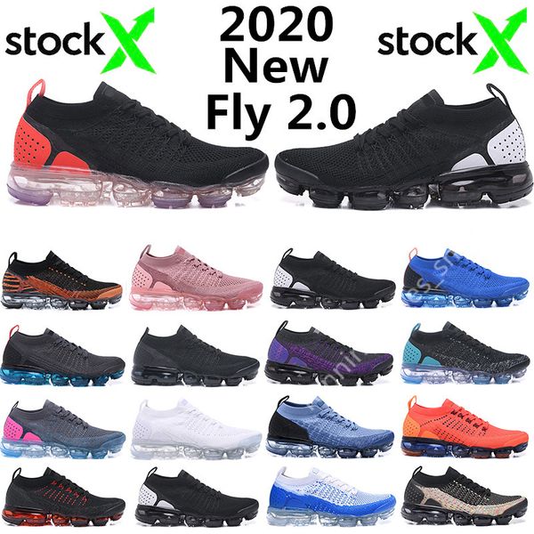 

fashion 2018 fly 2.0 desert sage triple black white mens running shoes cinder breathable chaussures knit cushion sneaker trainer runner