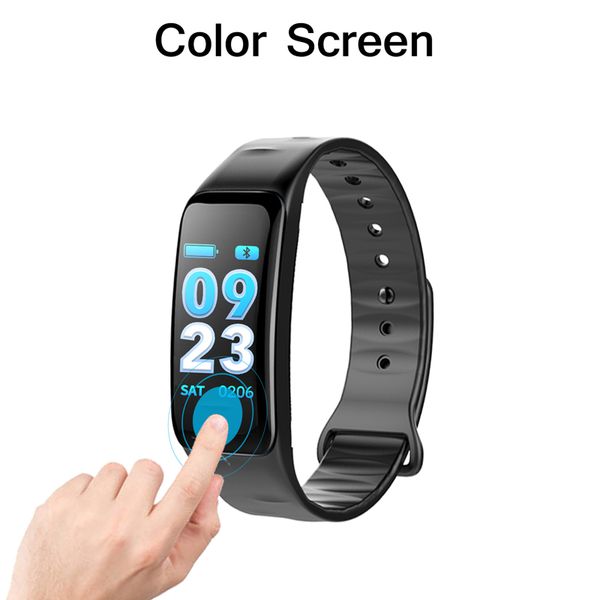 

2019 new bluetooth smart wristband fitness watch men heart rate blood pressure watches mens smart watch bracelet call reminder, Slivery;brown